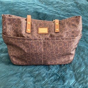 Calvin Klein Brown Logo Tote